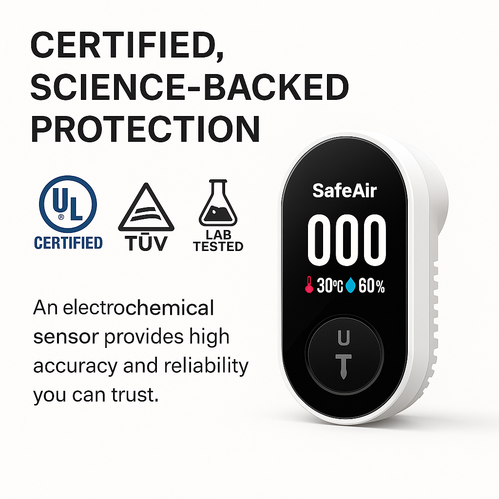 SafeAir™ Portable Carbon Monoxide Detector