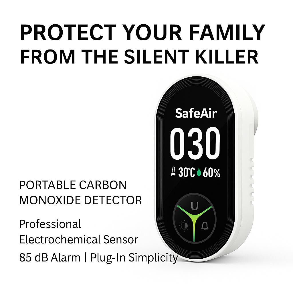 SafeAir™ Portable Carbon Monoxide Detector