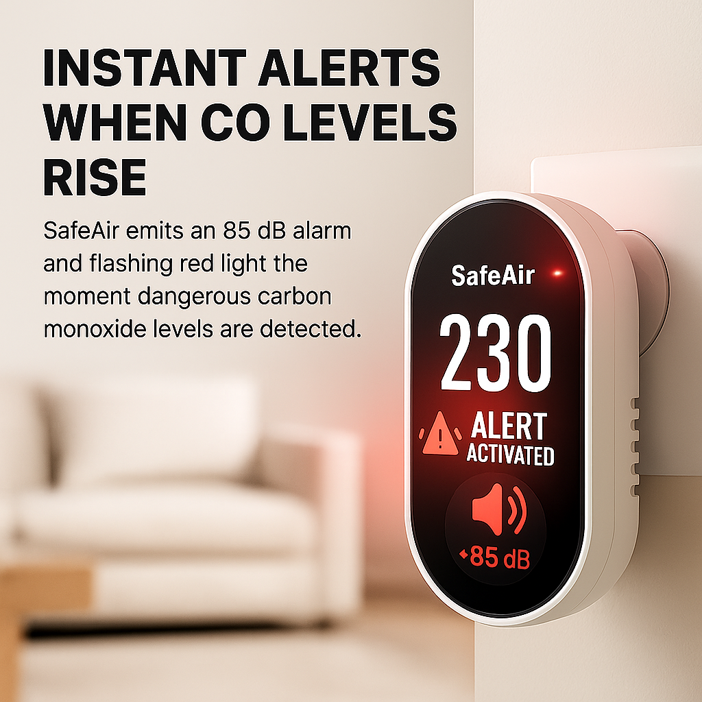 SafeAir™ Portable Carbon Monoxide Detector