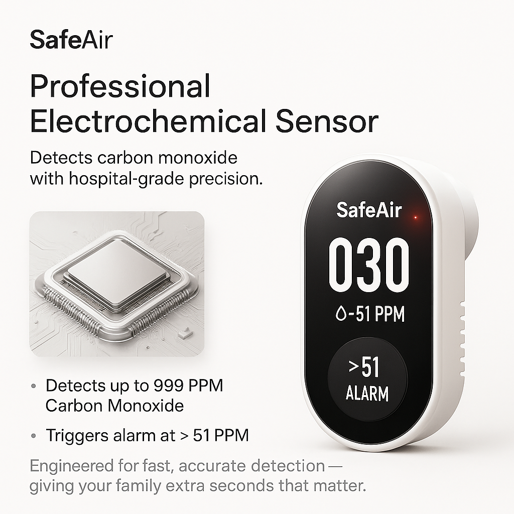 SafeAir™ Portable Carbon Monoxide Detector