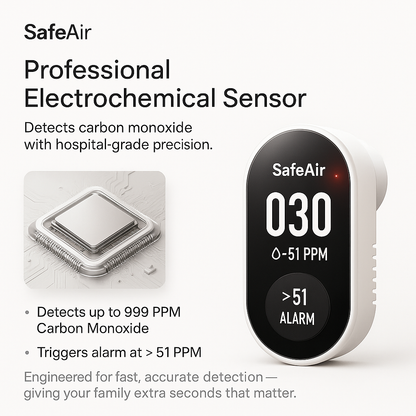 SafeAir™ Portable Carbon Monoxide Detector