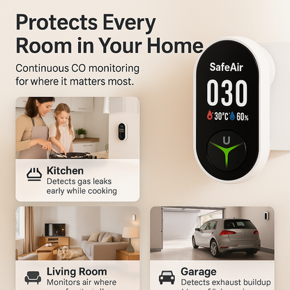 SafeAir™ Portable Carbon Monoxide Detector