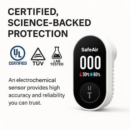 SafeAir™ Portable Carbon Monoxide Detector