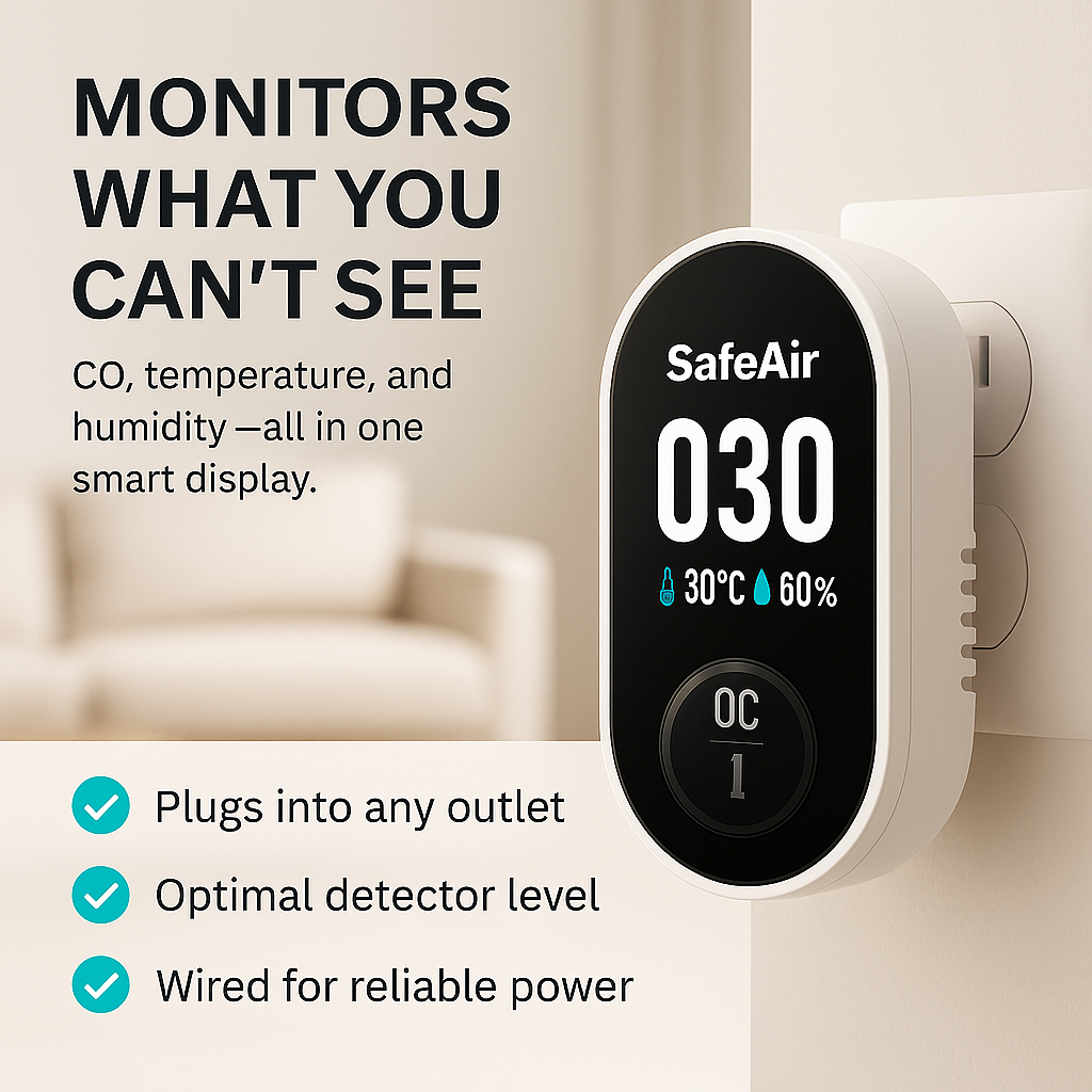 SafeAir™ Portable Carbon Monoxide Detector